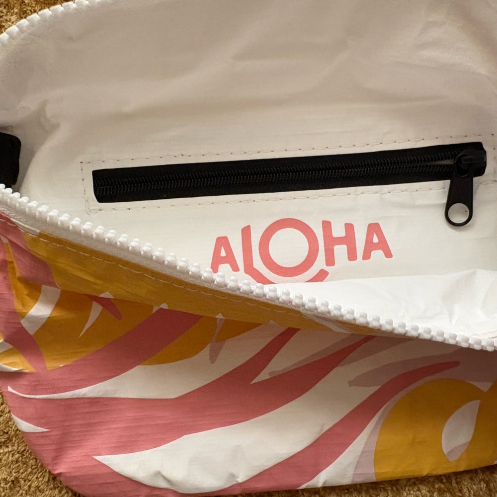 ALOHA Collection Pink and Yellow Crossbody or Belt Bag - Picture 6 of 6